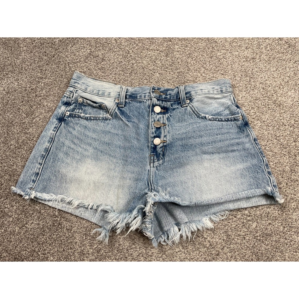 Pistola Shorts Womens 29 Denim Cut Off Button Fly Rodeo Festival Cowgirl Country